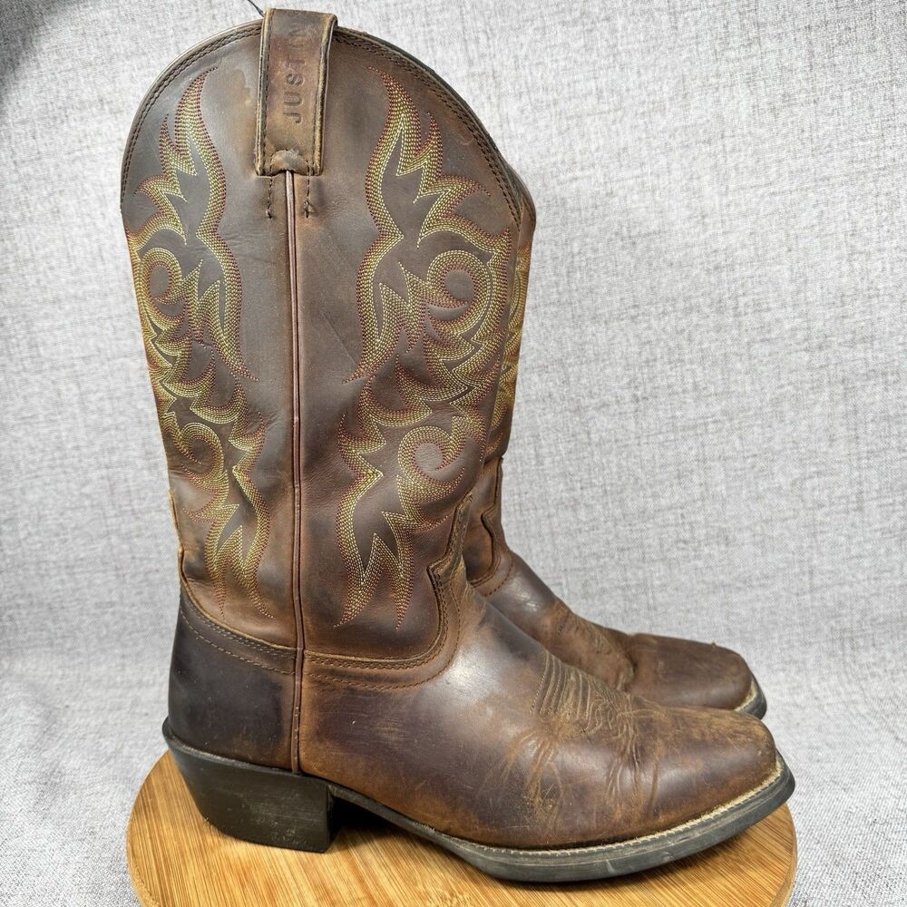 Justin Boots Men's 10.5 D Stampede Western Cowboy Leather